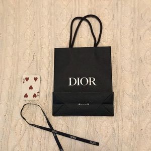 Dior Shopping Bag with Dior Logo Ribbon